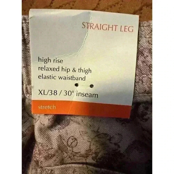 Women's Plus Size Straight Leg Pants - Knox Rose Pink Boho Floral XL New W/Tags - Picture 2 of 6